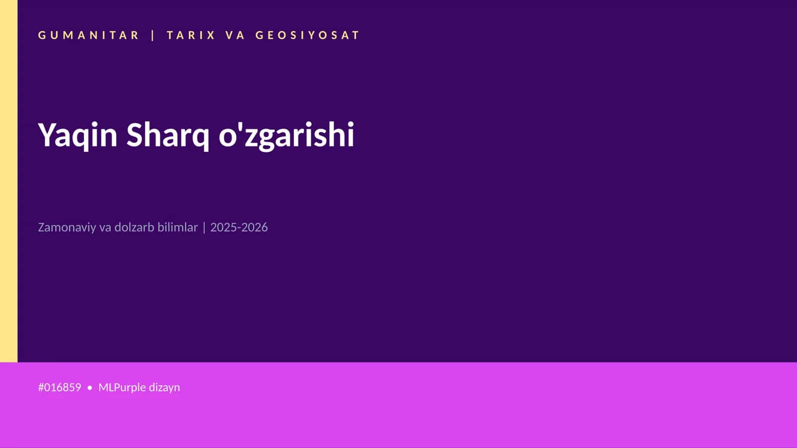 Yaqin Sharq o'zgarishi