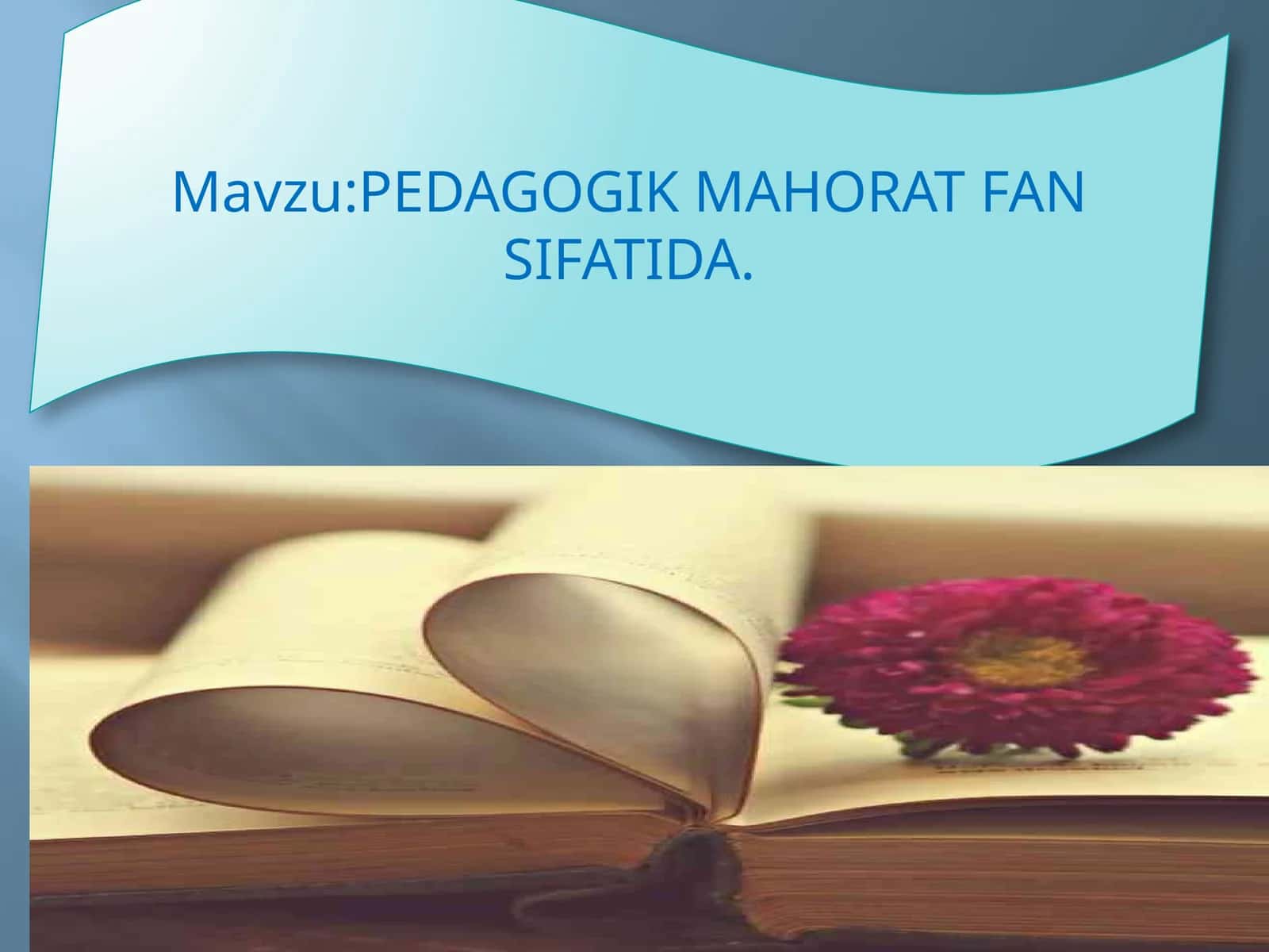 PEDAGOGIK MAHORAT FAN SIFATIDA