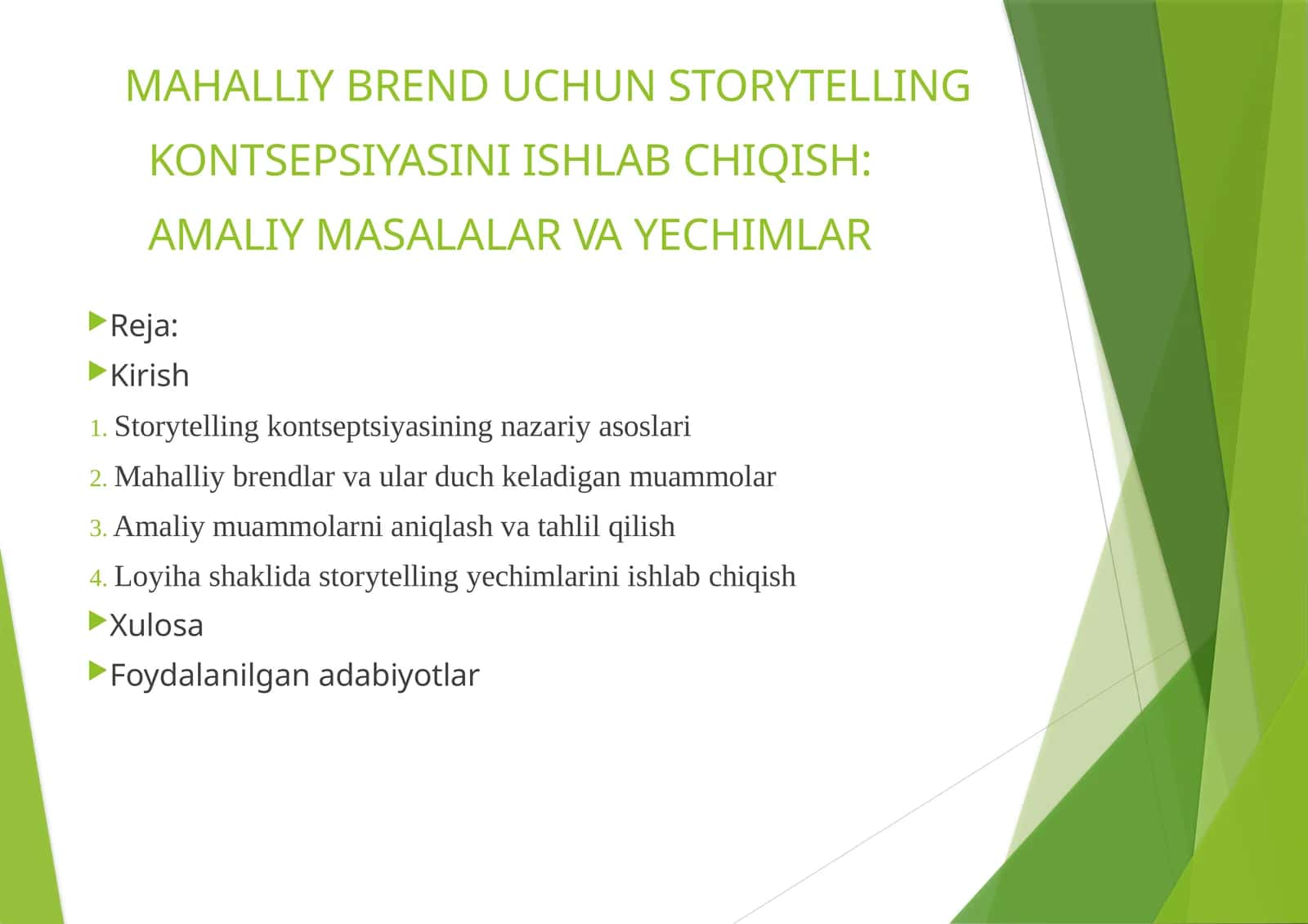 MAHALLIY BRENDUCHUN STORYTELLING KONTSEPSIYASI