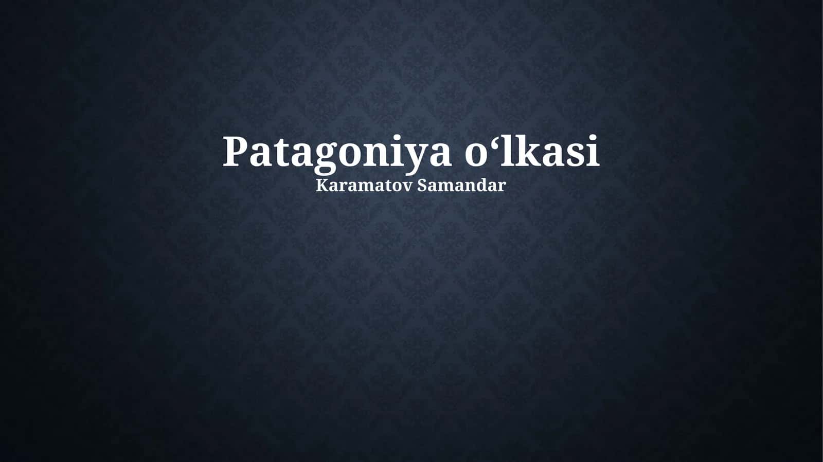 Patagoniya o‘lkasi
