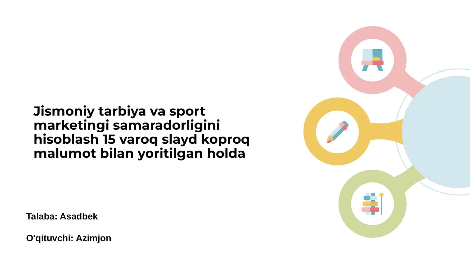 Jismoniy tarbiya va sport marketingi samaradorligini hisoblash