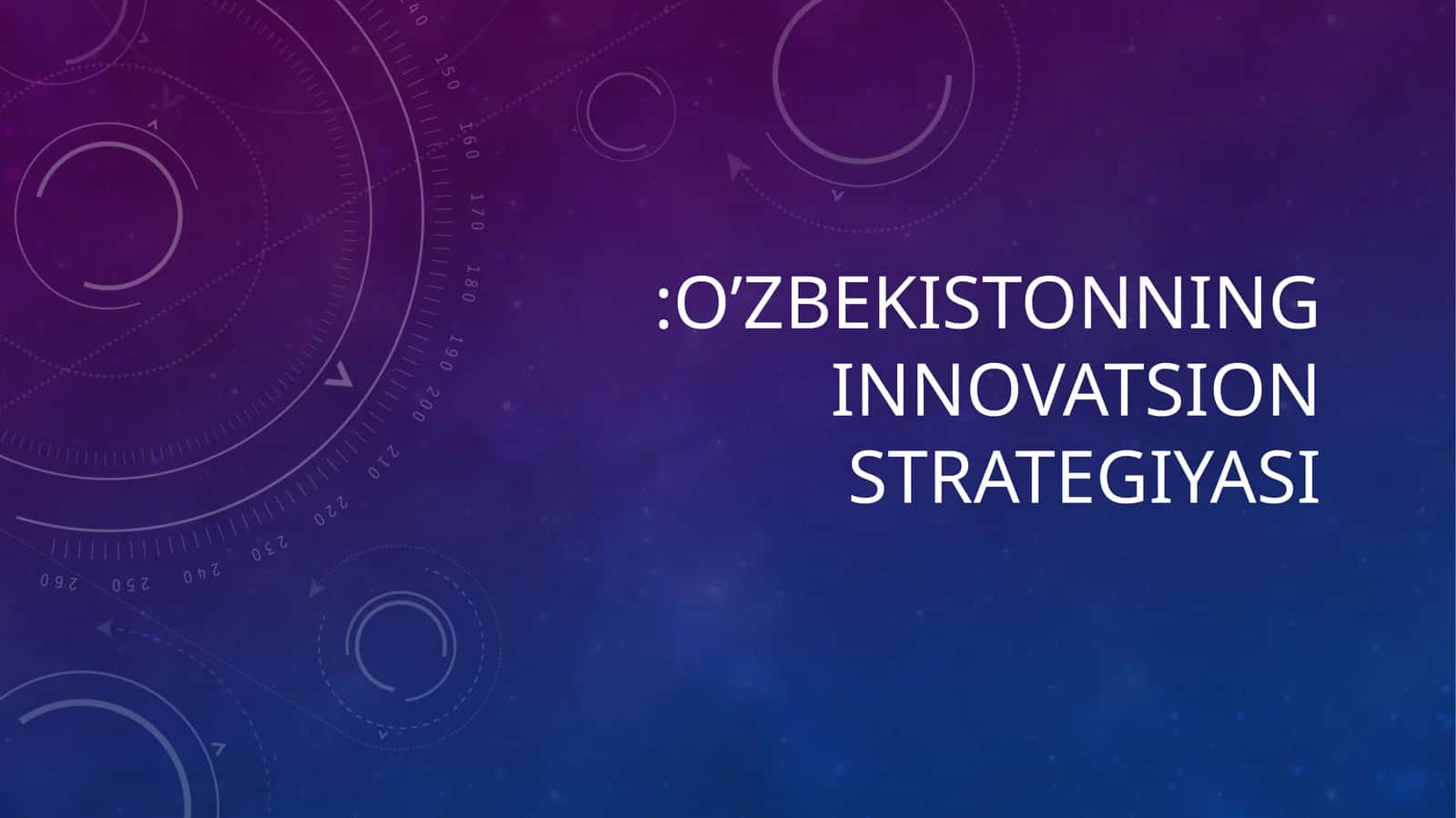 O'zbekistonning innovatsion strategiyasi