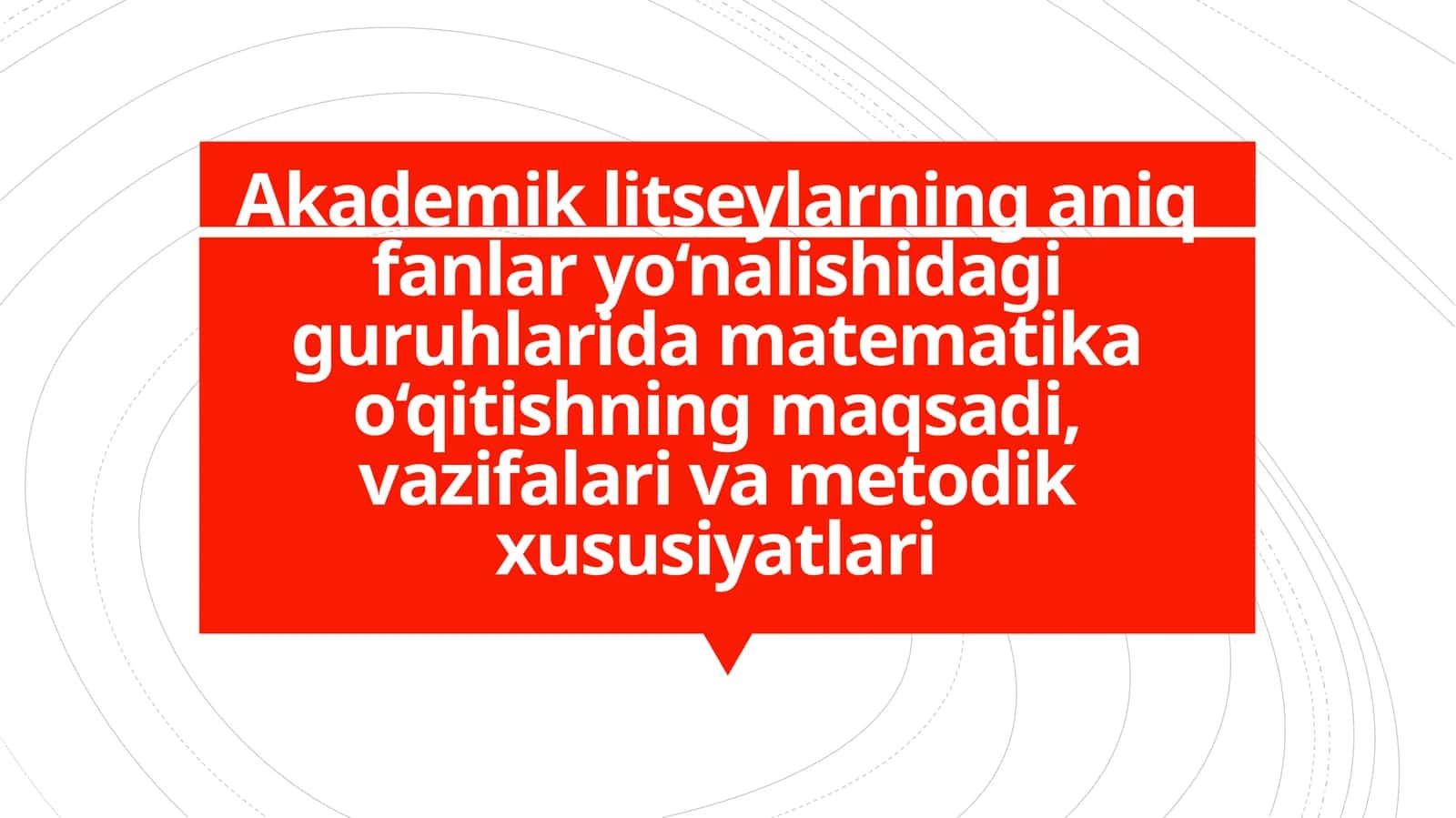 Akademik litseylar matematika fanlari