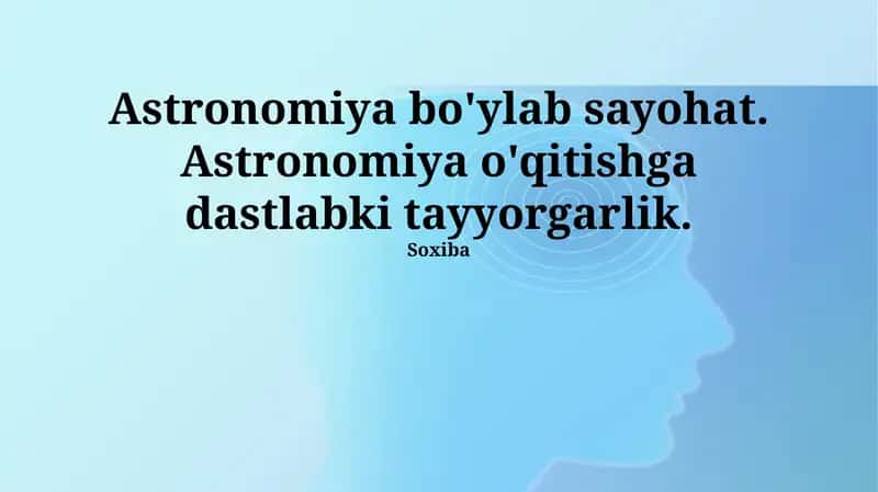 Astronomiya bo'ylab sayohat