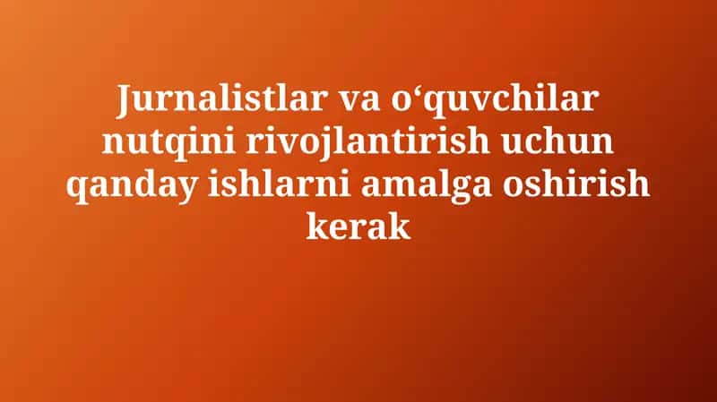 Nutqni rivojlantirish