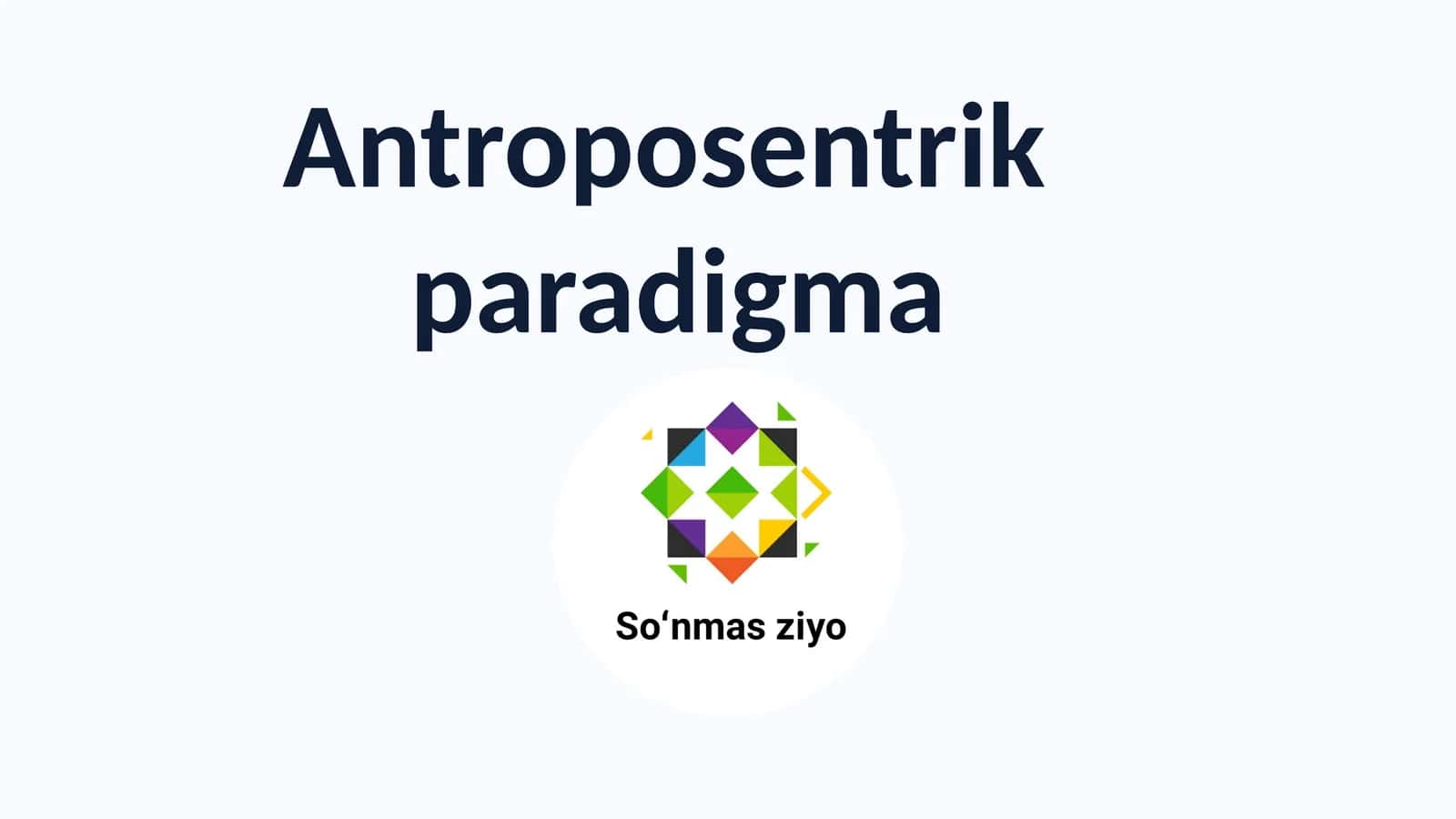 Antroposentrik paradigma