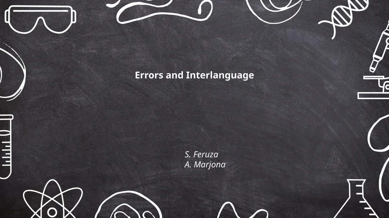 Errors and Interlanguage