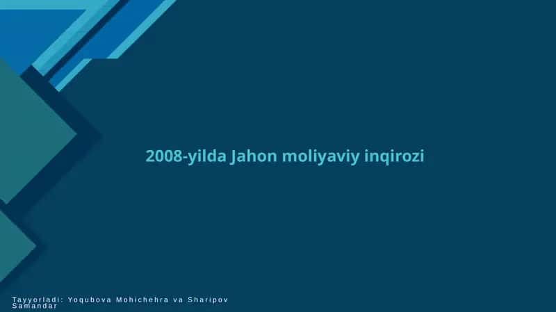 Jahonmoliyaviy inqirozi