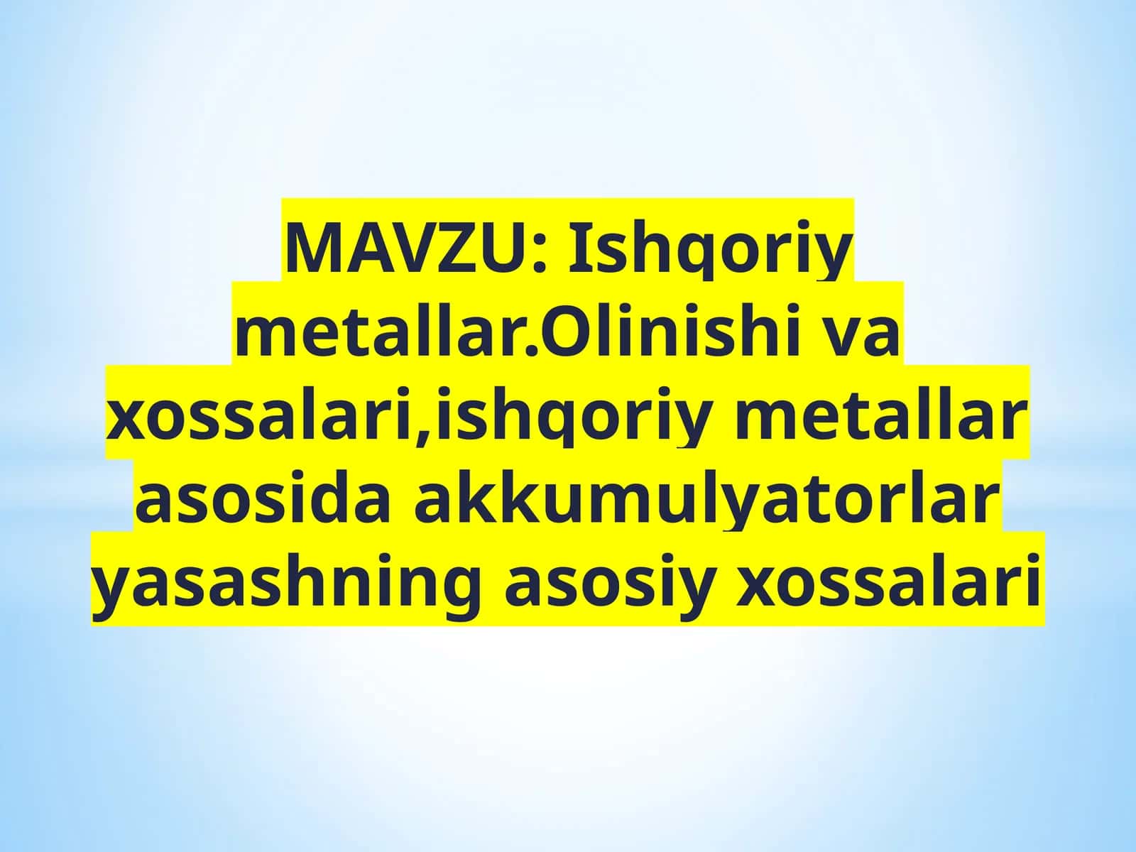 Ishqoriy metallar