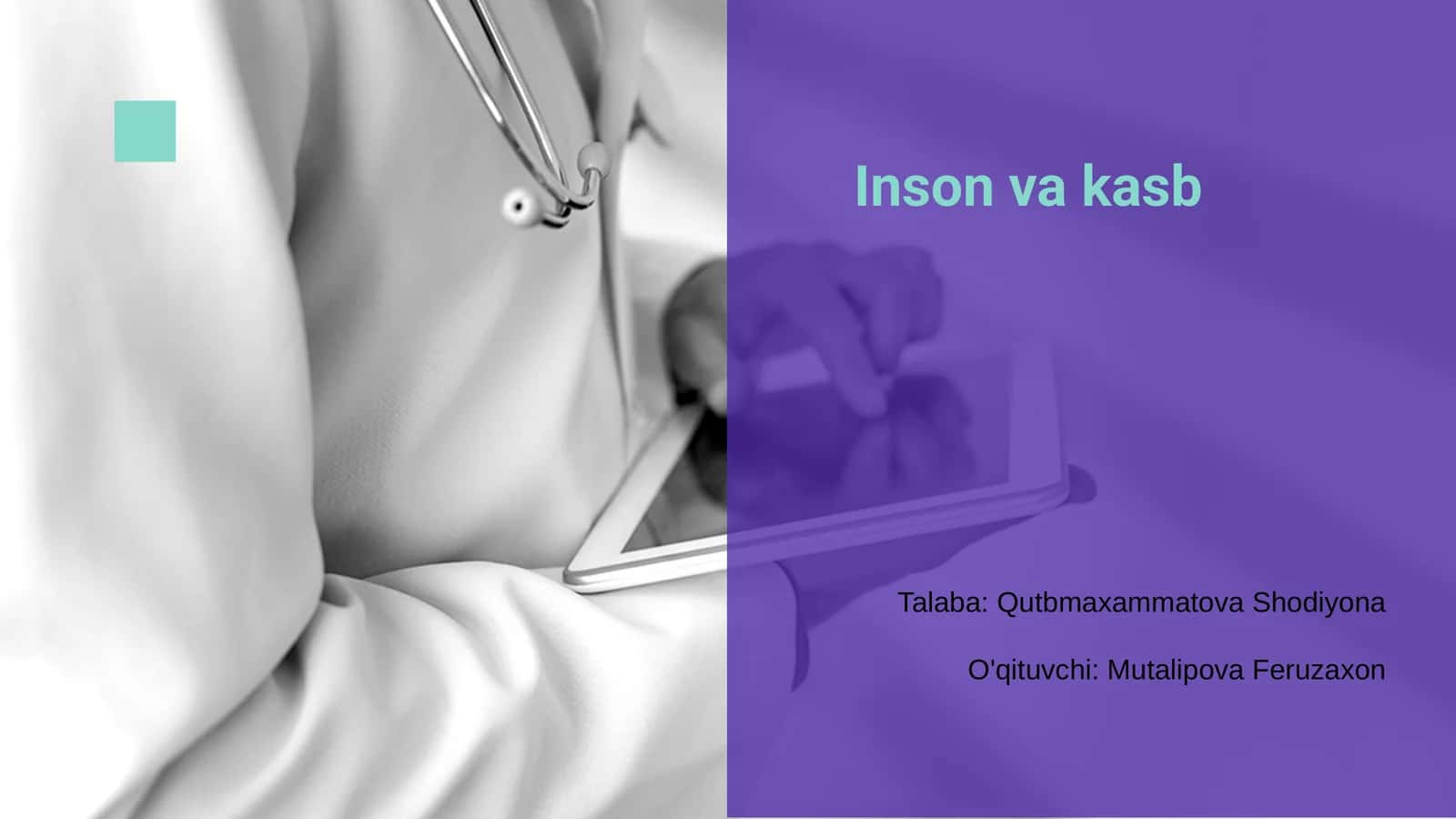 Inson va kasb
