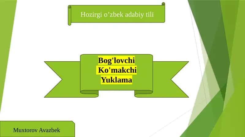 Bog'lovchi Ko'makchi Yuklama