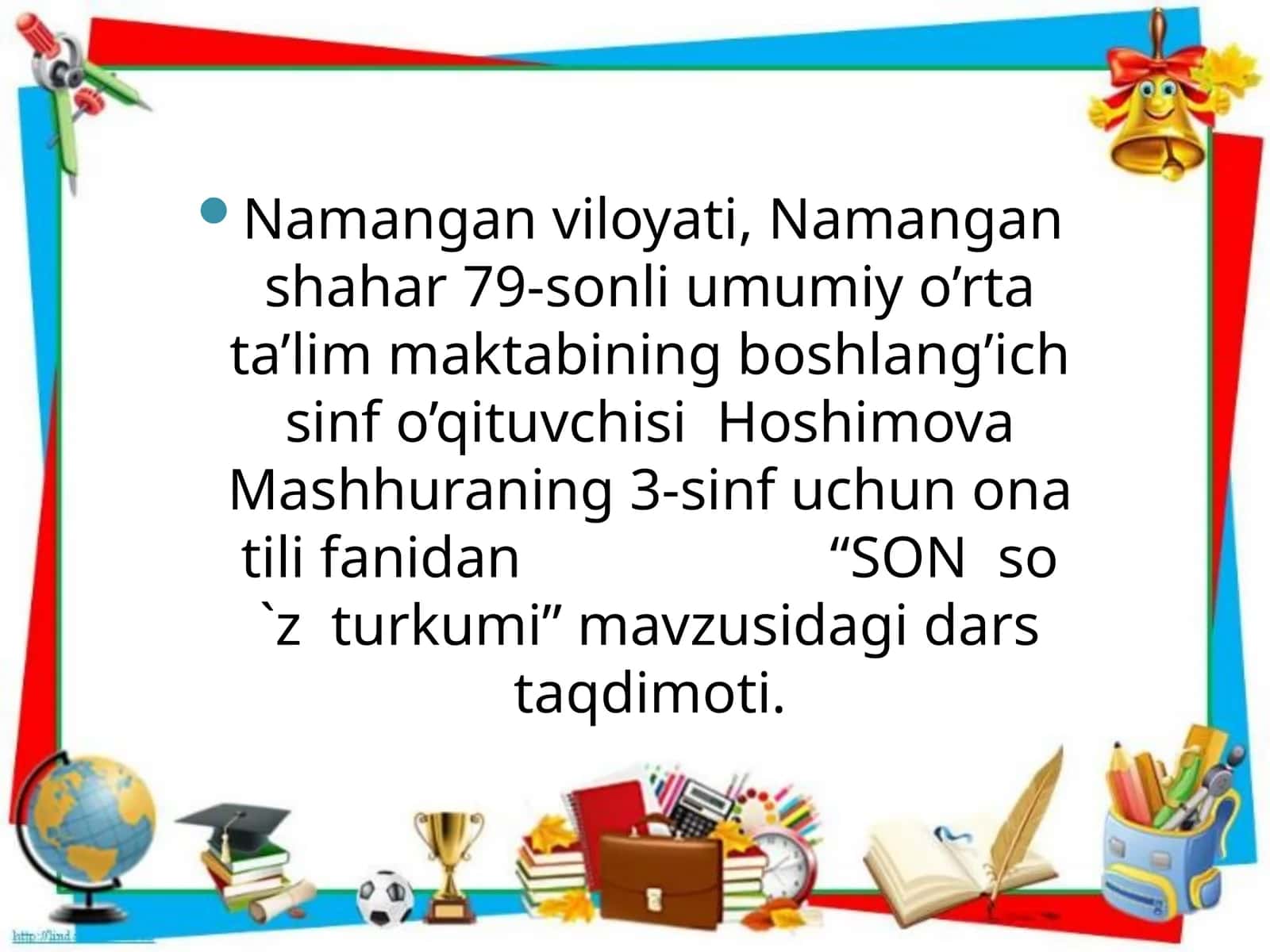 "SON so `z turkumi" dars taqdimoti