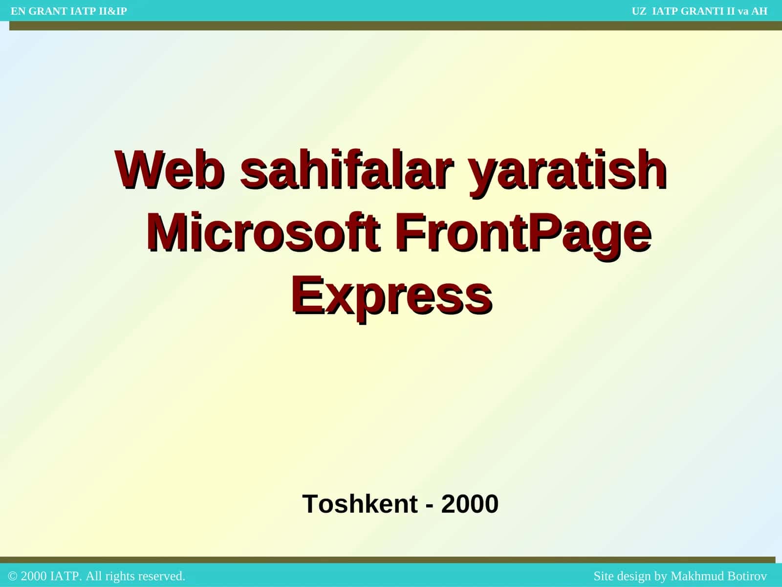 Microsoft FrontPage Express