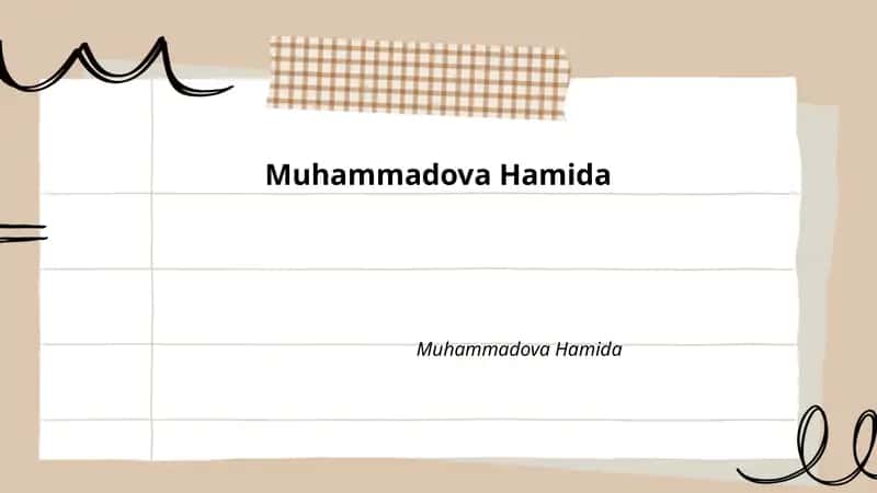 Muhammadova Hamida
