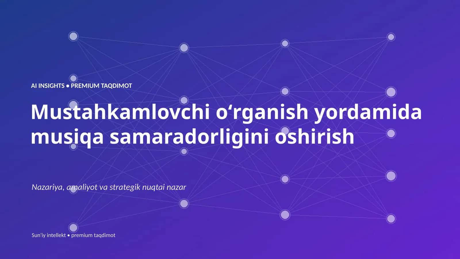 AI INSIGHTS • PREMIUM TAQDIMOT