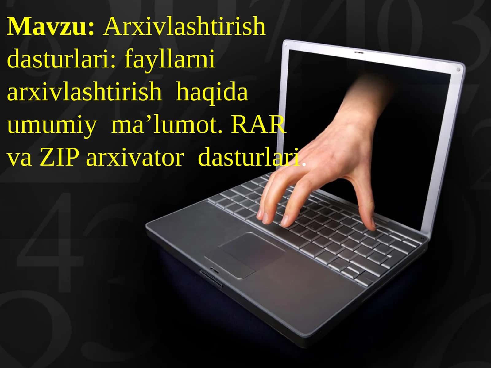 Arxivlashtirish dasturlari: fayllarni arxivlashtirish haqida umumiy ma’lumot