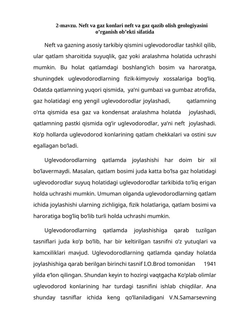 Neft va gaz konlari neft va gaz qazib olish geologiyasi