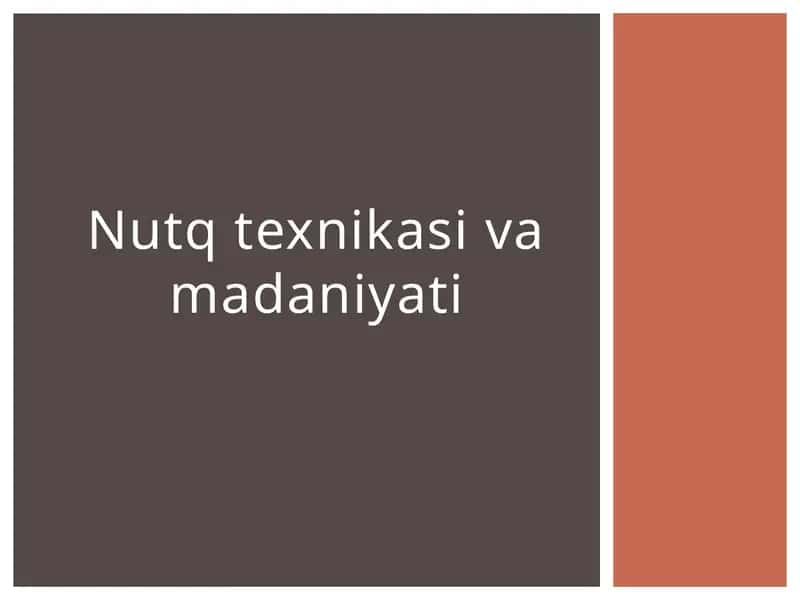 Nutq texnikasi
