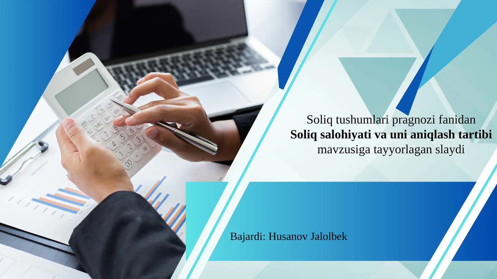 Soliq tushumlari pragnozi fanidan