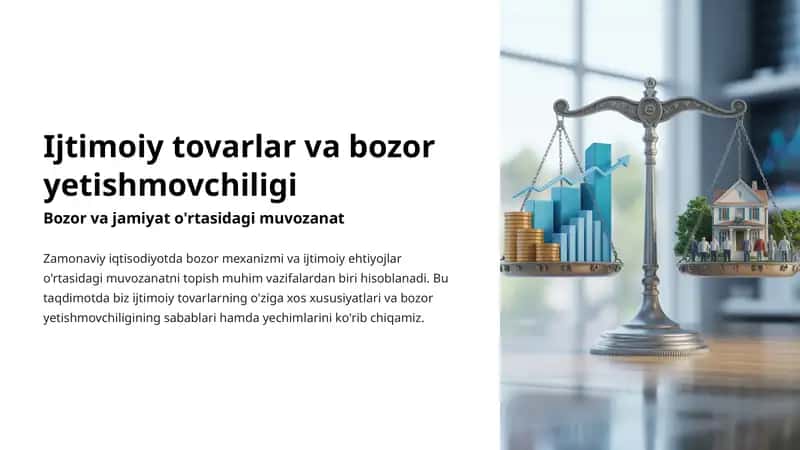 Ijtimoiy tovarlar va bozor yetishmovchiligi