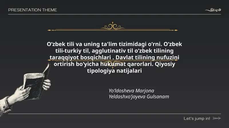 Oʻzbek tili va uning ta'lim tizimidagi oʻrni