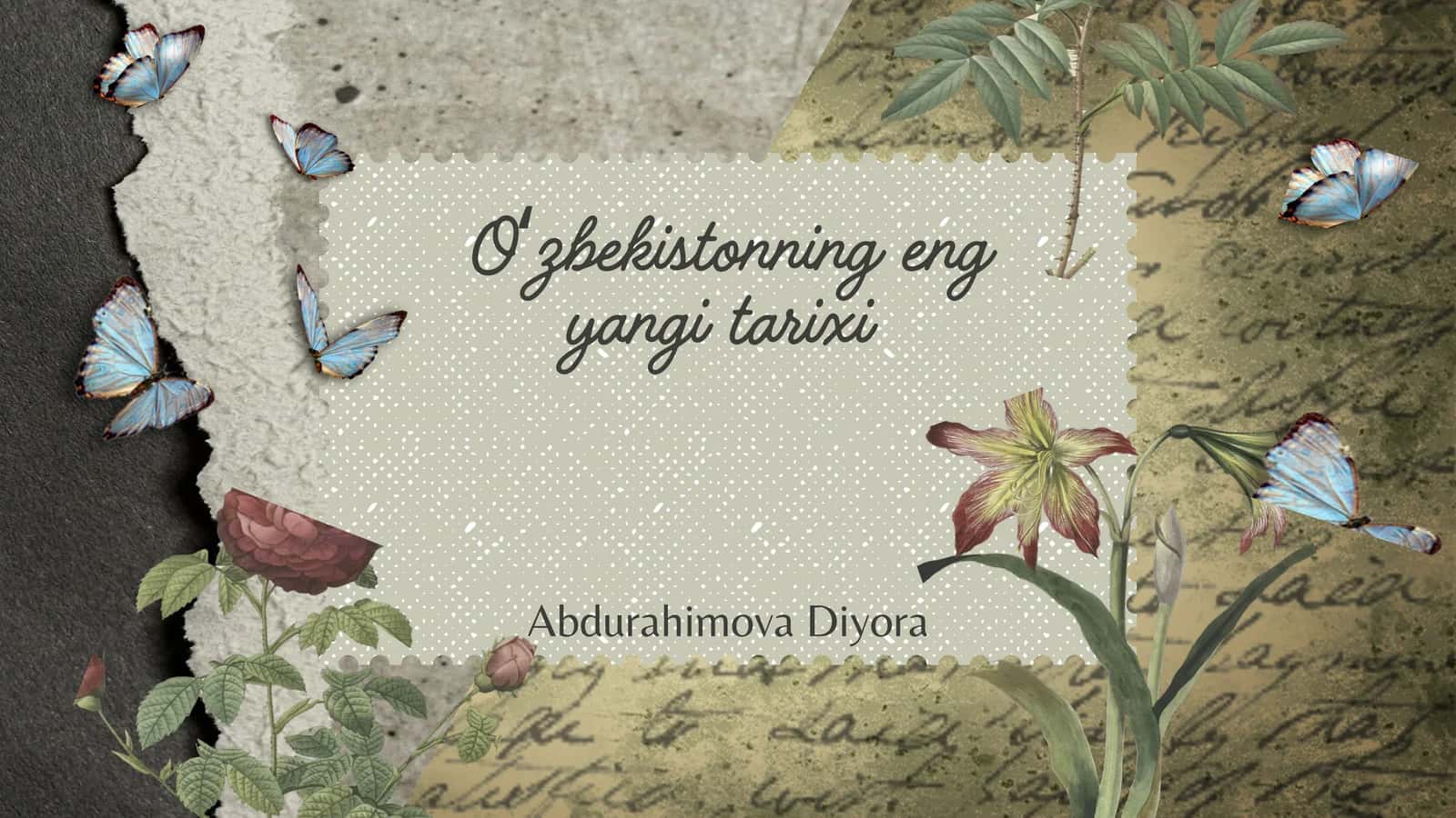 Oʻzbekistonning eng yangi tarixi