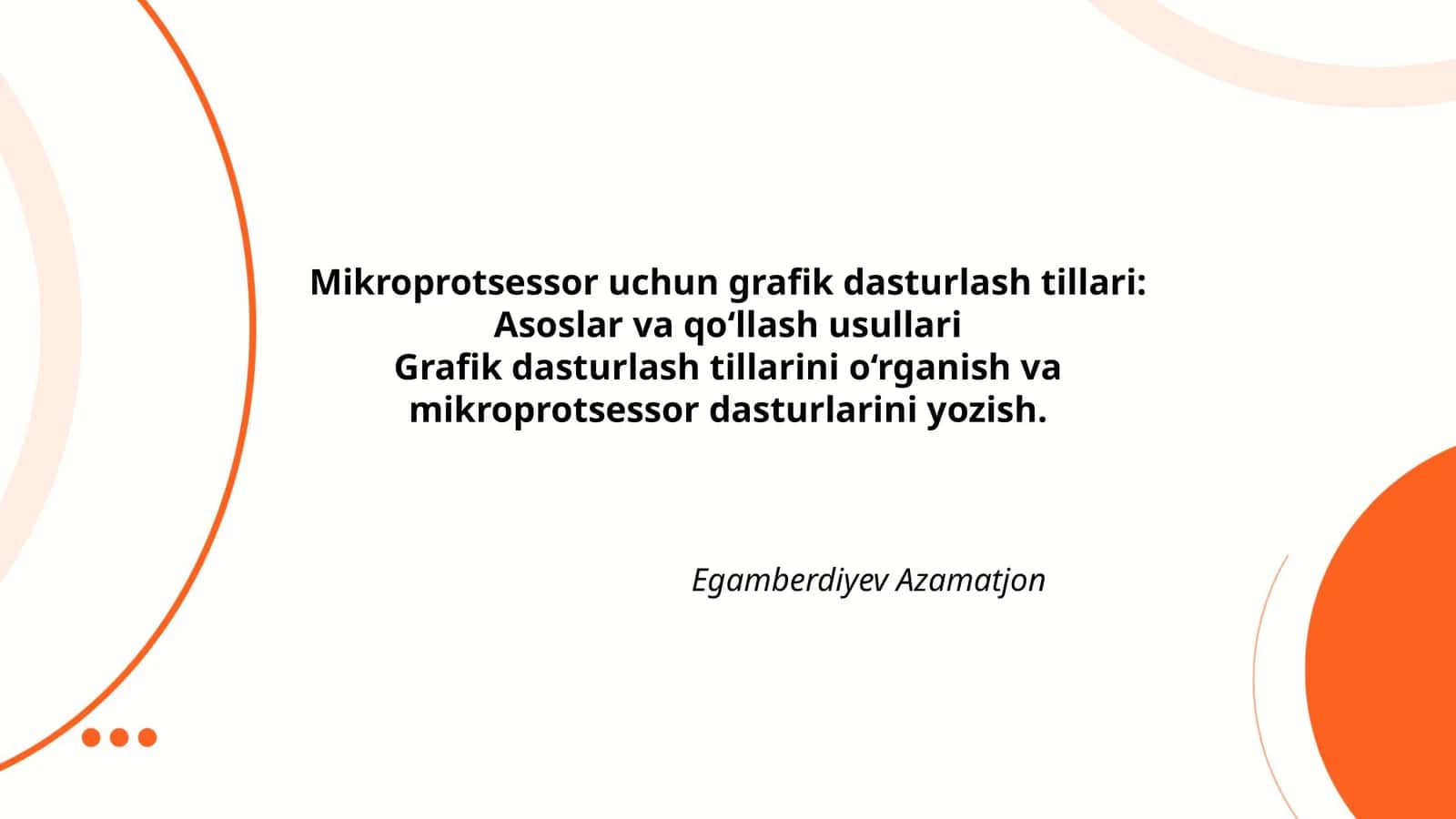 Mikroprotsessor uchun grafik dasturlash tillari: Asoslar va qo‘llash usullari