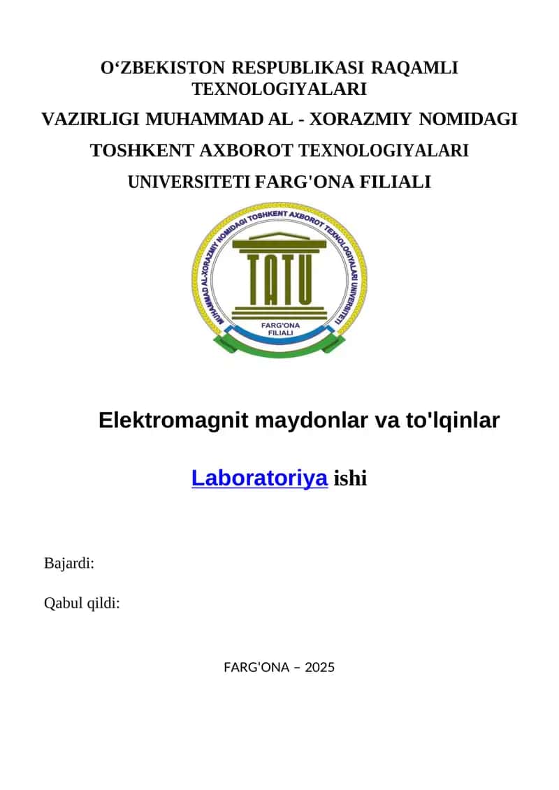 Elektromagnit maydonlar va to'lqinlar