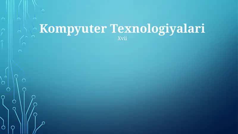 Kompyuter Texnologiyalari