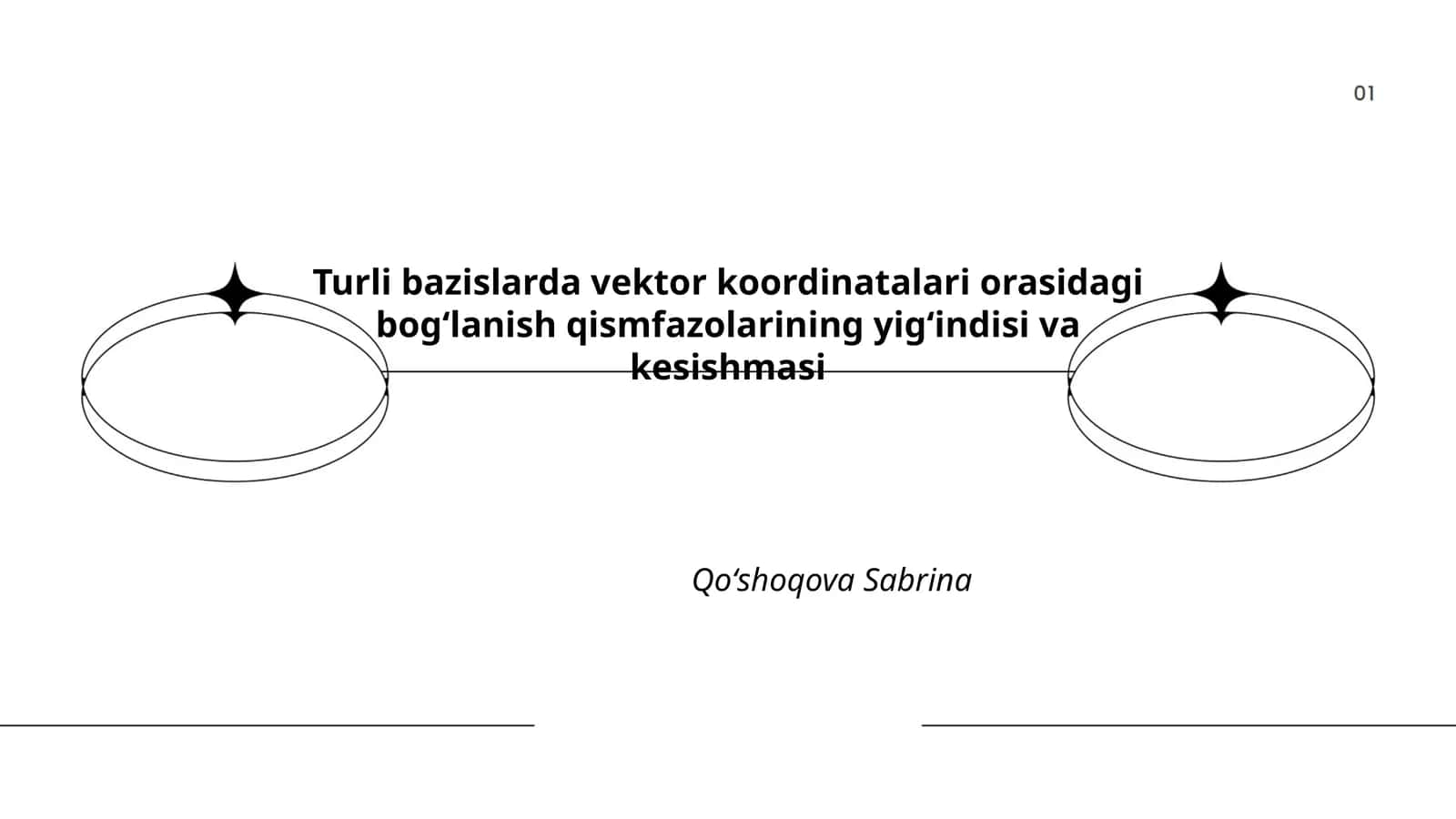 Vektorlar nazariyasi asoslari