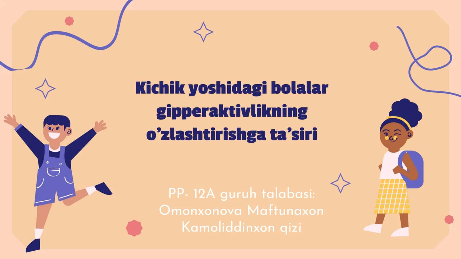 Kichik yoshidagi bolalar gipperaktivlikning o'zlashtirishga ta'siri