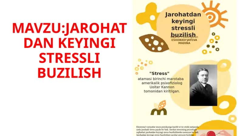 JAROHATDAN KEYINGI STRESSLI BUZILISH