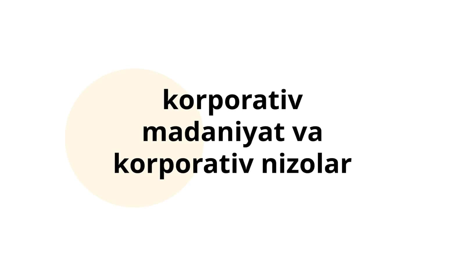 Korporativ madaniyat va korporativ nizolar
