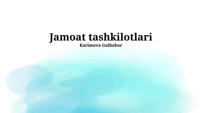 Davlat tashkilotlarining mohiyati va tuzilishi