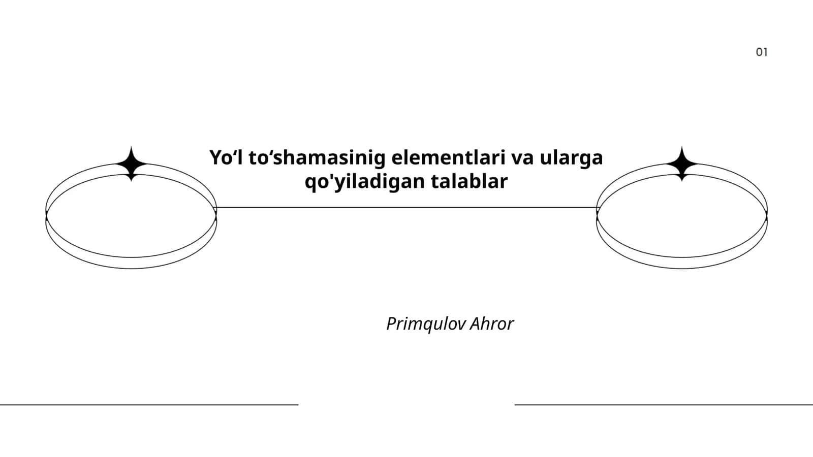 Yo‘l to‘shamasinig elementlari va ularga qo'yiladigan talablar