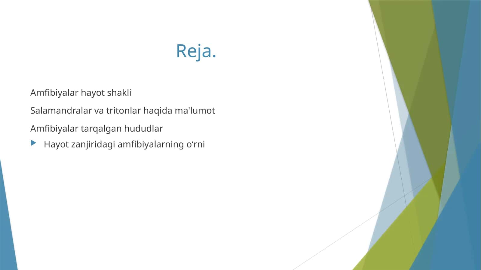 Amfibiyalar hayot shakli