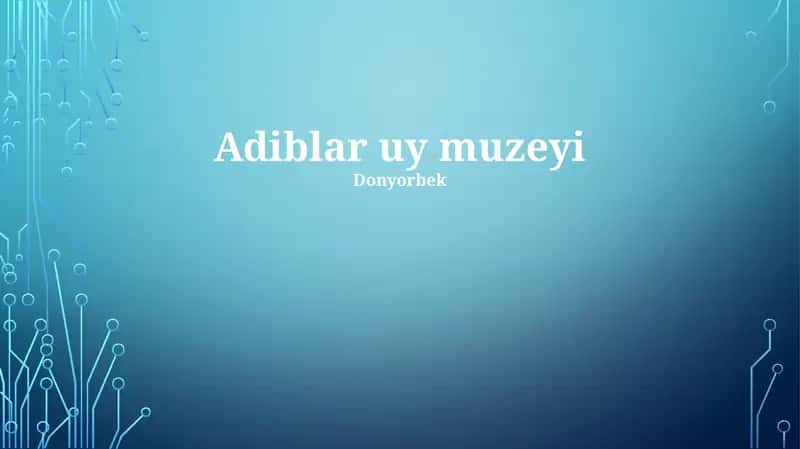 Adiblar uy muzeyi