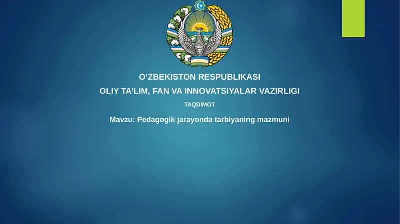 Pedagogik jarayon ta'limi