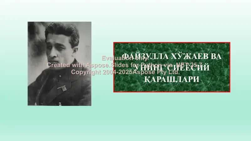 Файзулла Хўжаев ва унинг сиёёсий қарашлари