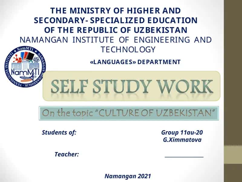 CULTURE OF UZBEKISTAN