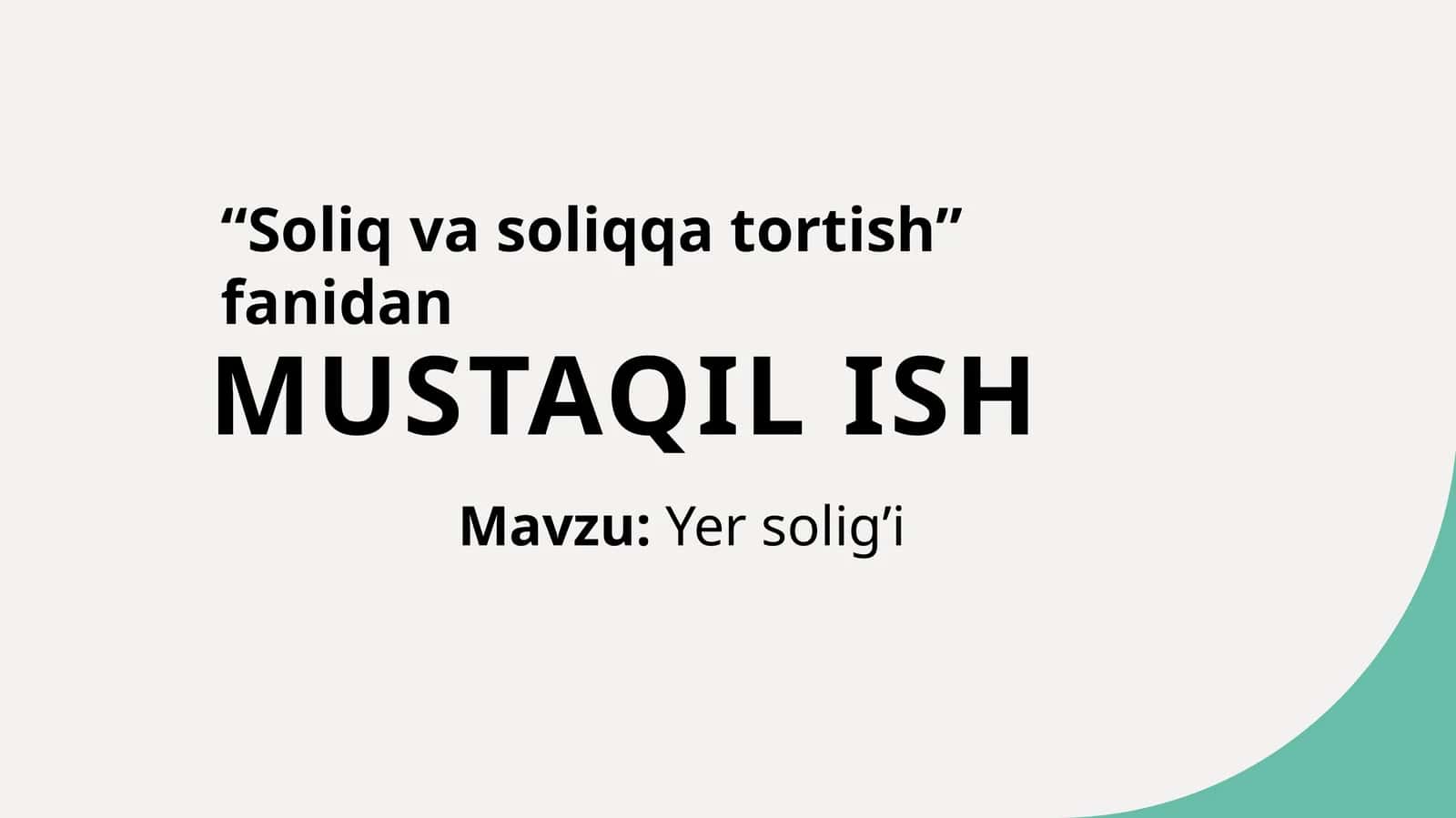 Yer solig’i