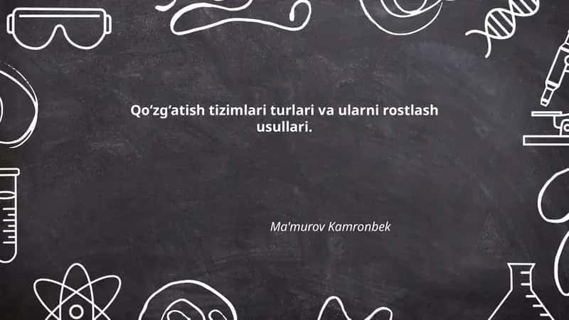 Qo‘zg‘atish tizimlari turlari va ularni rostlash usullari