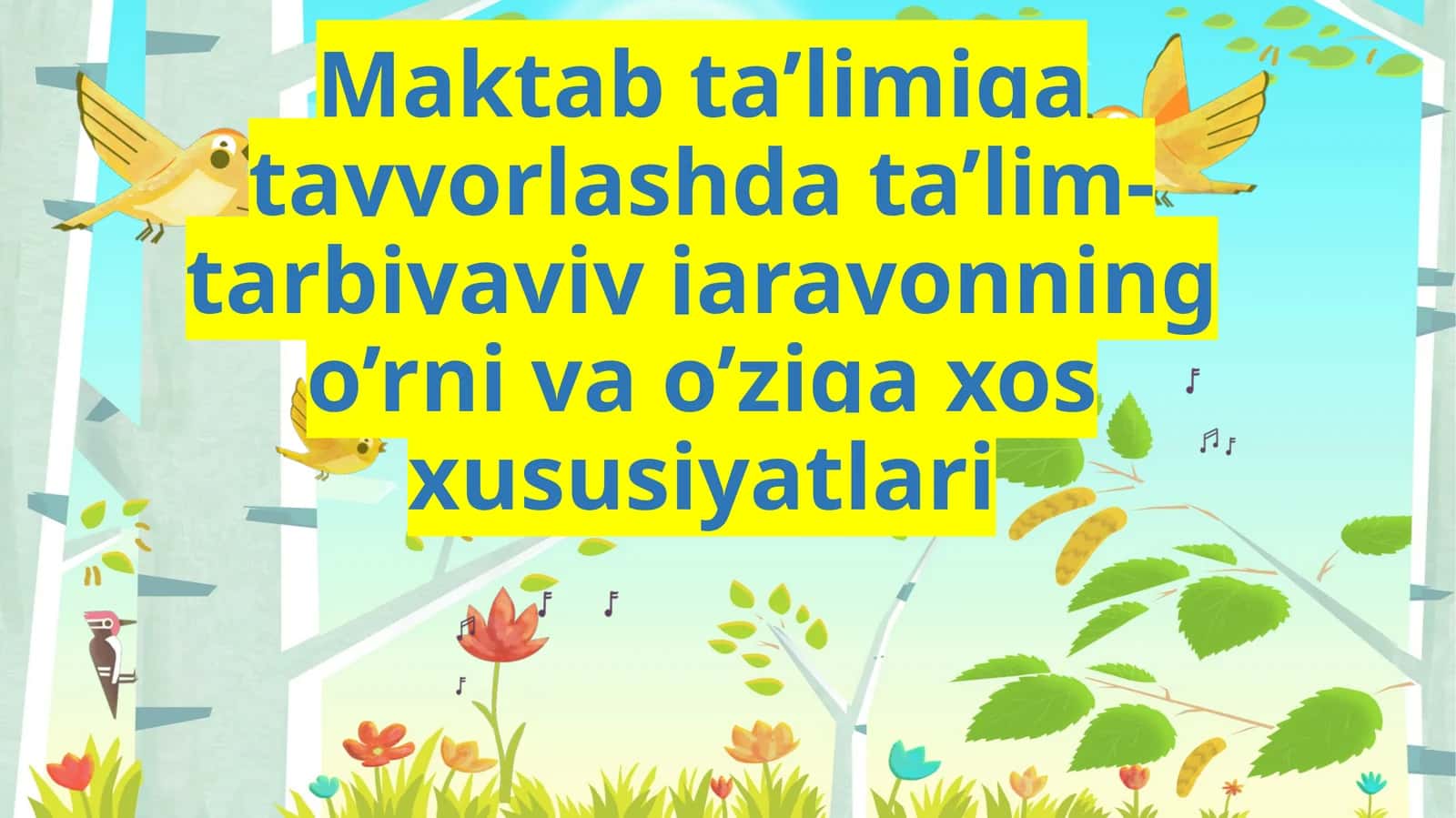 Maktabta'limigatayyorlashda ta'lim-tarbiyaviy jarayonning o'rnivao'zi gaxosxususiyatlari