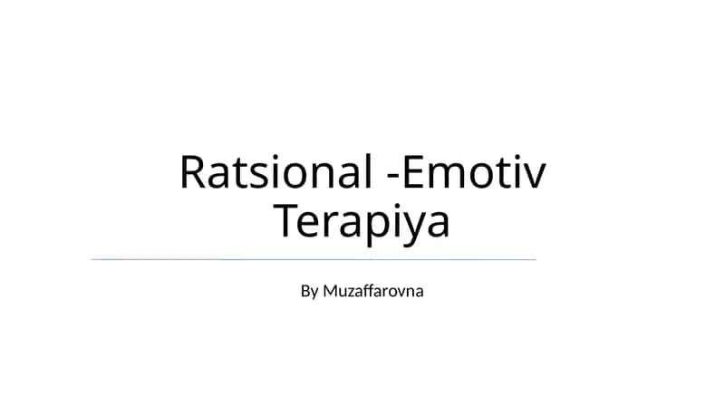Ratsional - Emotiv Terapiya