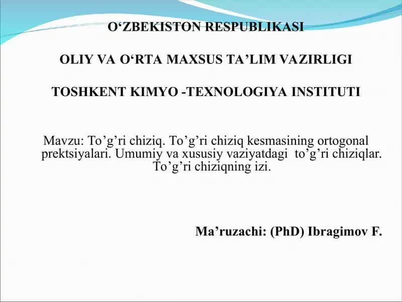 To'g'ri chiziq