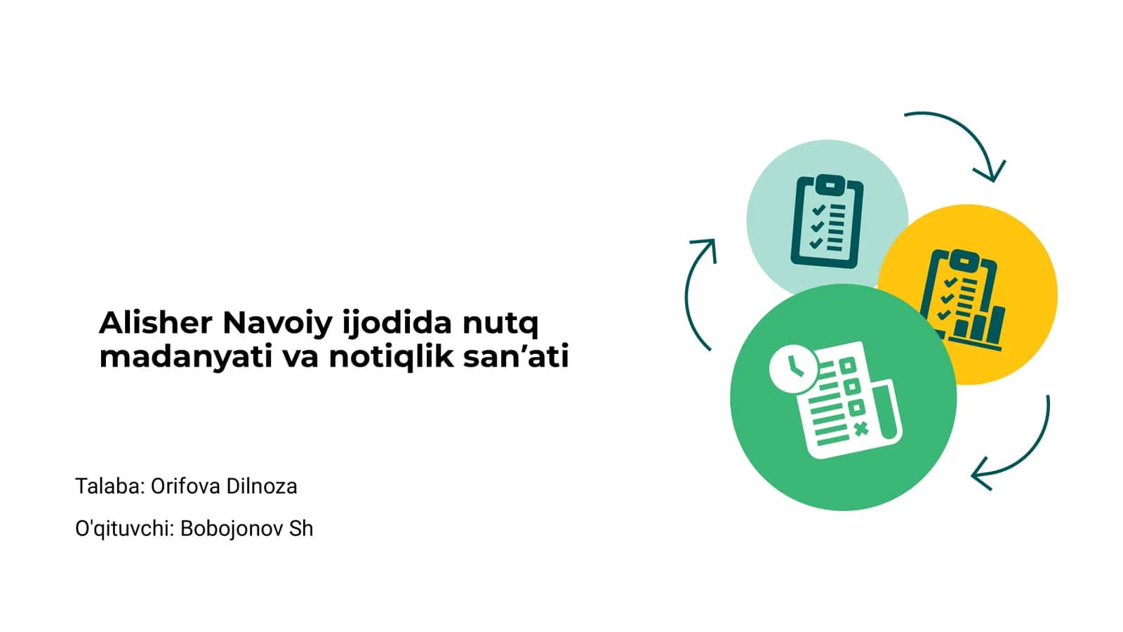 Alisher Navoiy ijodida nutq madanyati va notiqlik sanʼati
