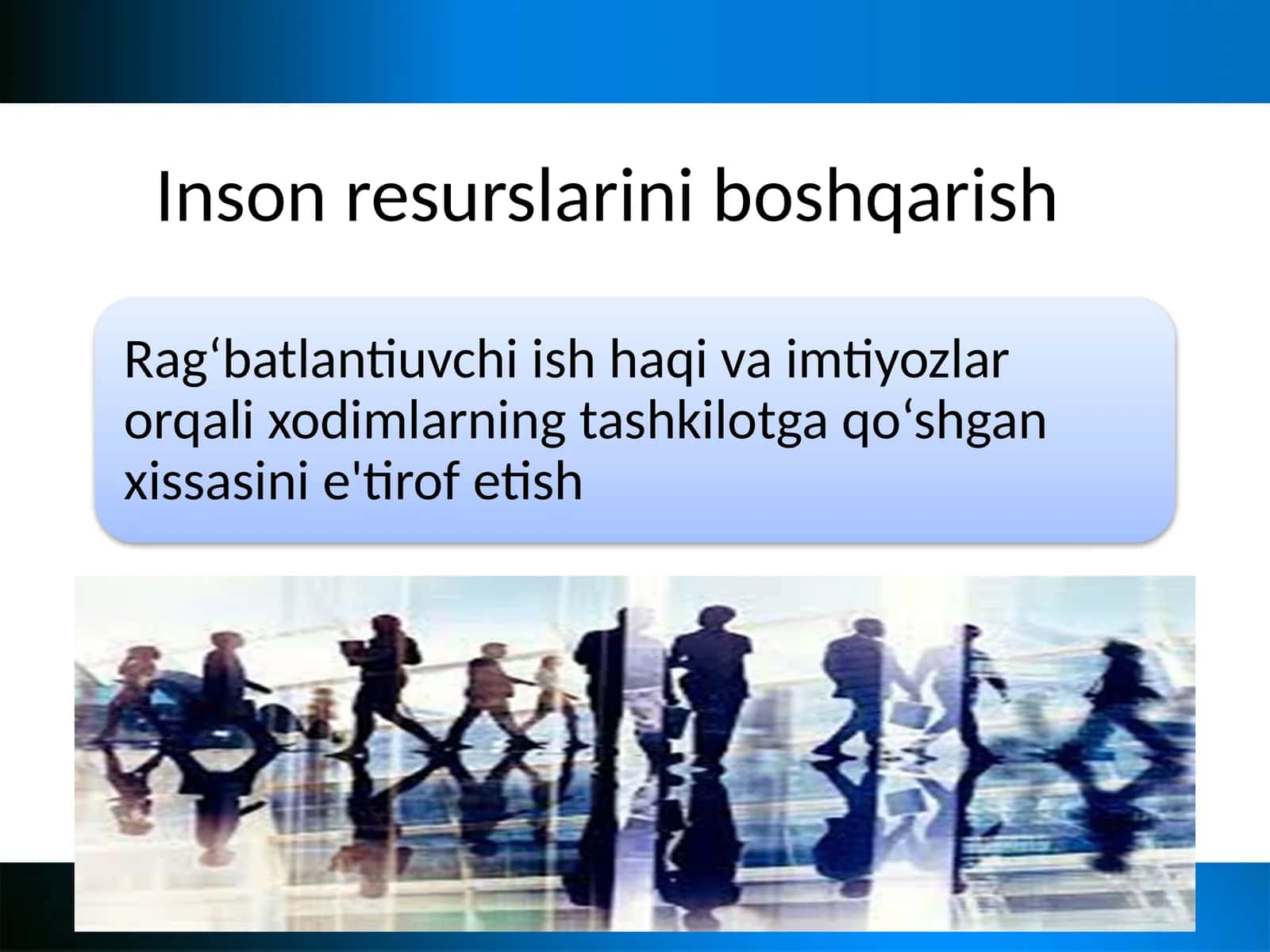 Inson resurslarini boshqarish