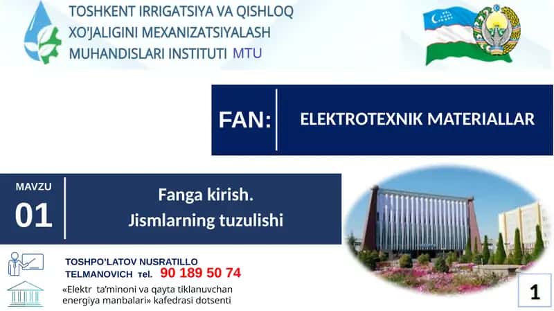 ELEKTROTEXNIK MATERIALLAR
