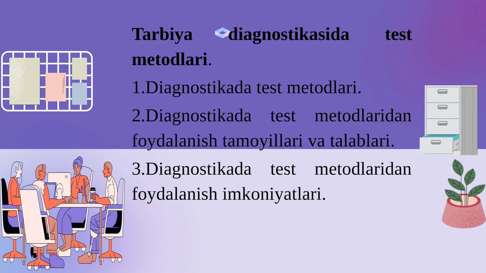 Diagnostikada test metodlari