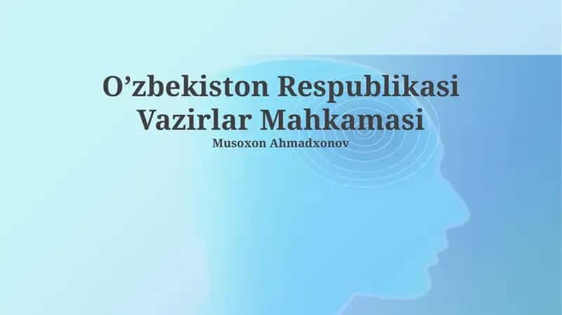 O’zbekiston Respublikasi Vazirlar Mahkamasi